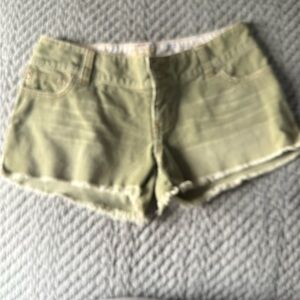 Abercrombie & Fitch Olive Jean Shorts